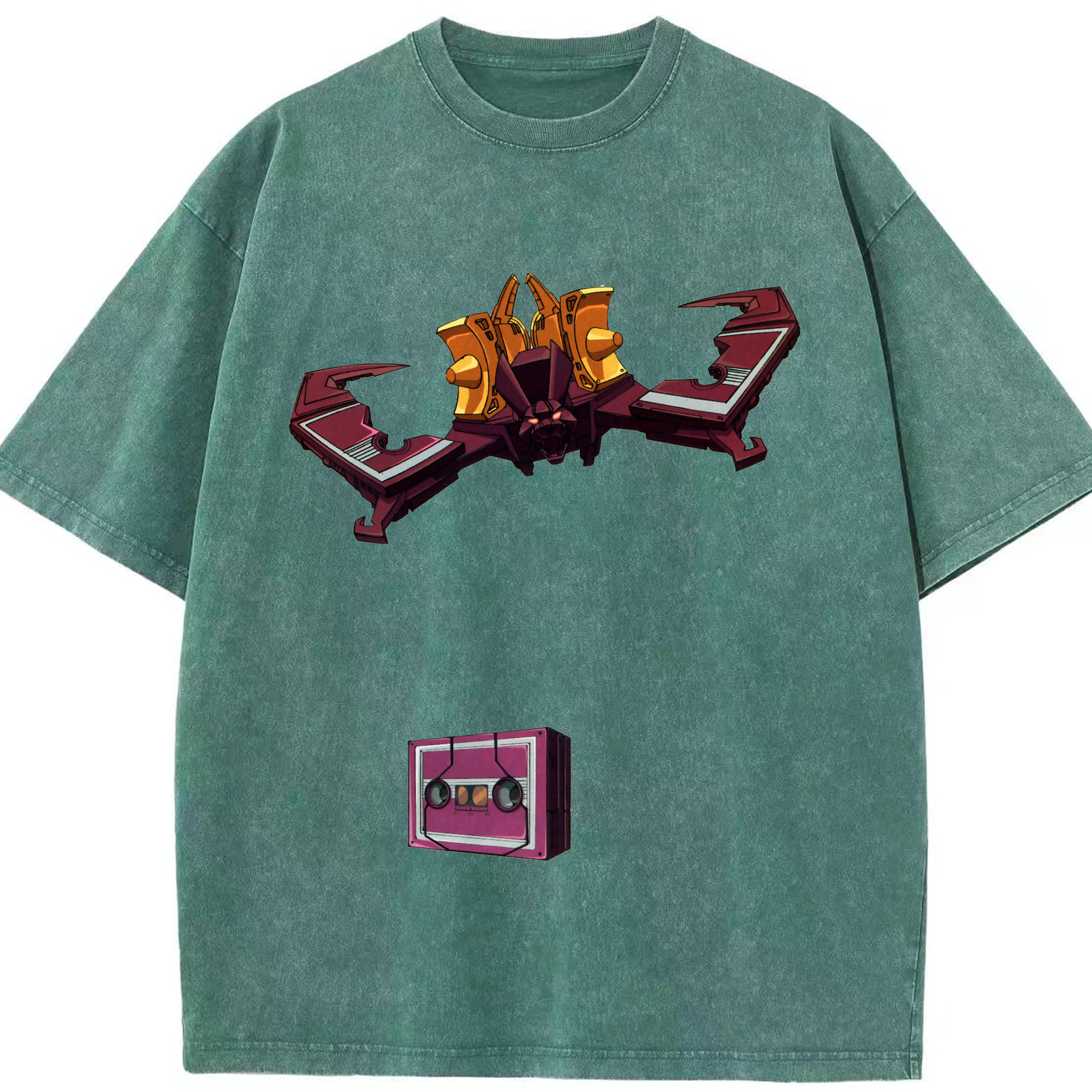 （画像用）  綿100% ヴィンテージ風 半袖Tシャツ（フロントプリント）